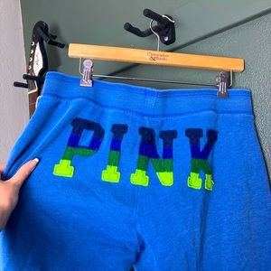 PINK Rare Vintage Spell Out on Butt Sweatpants Size Medium